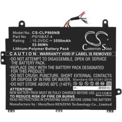 Batterie pour Sager NP8961(P960ED) (3550 mAh/53.96 Wh, 15.2 V)