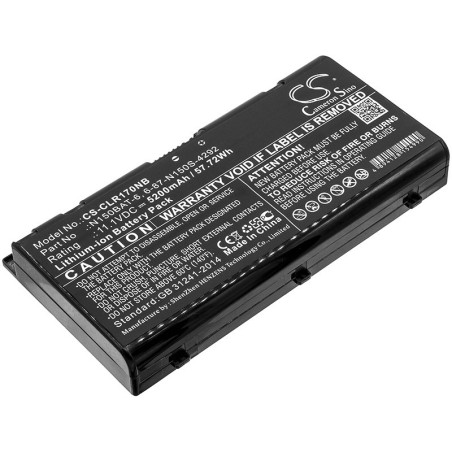 Batterie pour Clevo N151RD (5200 mAh/57.72 Wh, 11.1 V)