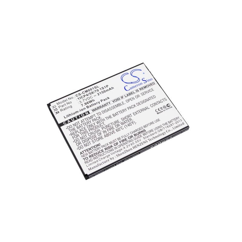 Batterie pour Custom Battery Pack 1ICP4/58/70 1S1P (2150 mAh/7.96 Wh, 3.7 V)