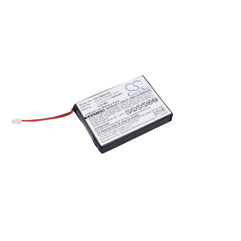Batterie pour Custom Battery Pack 1ICP/7/34/48 1S1P (1300 mAh/4.81 Wh, 3.7 V)