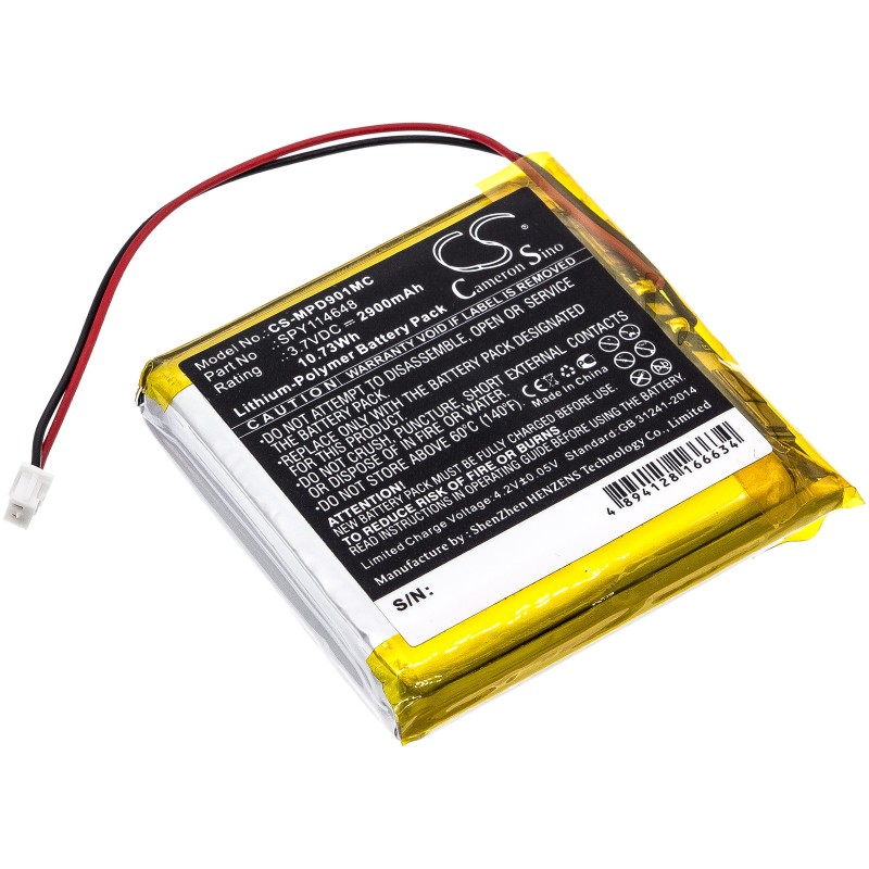 Batterie pour Marantz PMD-901V (2900 mAh/10.73 Wh, 3.7 V)
