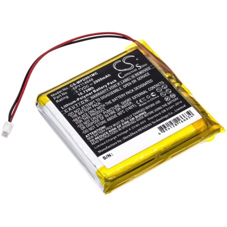 Batterie pour Marantz PMD-901V (2900 mAh/10.73 Wh, 3.7 V)