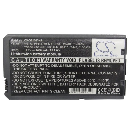 Batterie pour Dell W5543 (4400 mAh/65.12 Wh, 14.8 V)