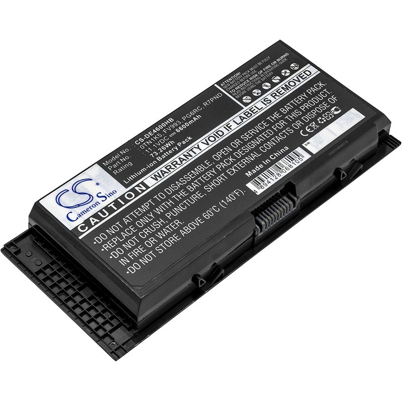 Batterie pour Dell Precision M6600 (6600 mAh/73.26 Wh, 11.1 V)