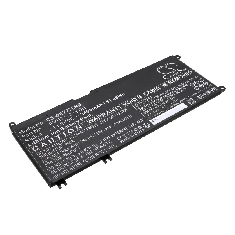 Batterie pour Dell Inspiron 7778 (3400 mAh/51.68 Wh, 15.2 V)