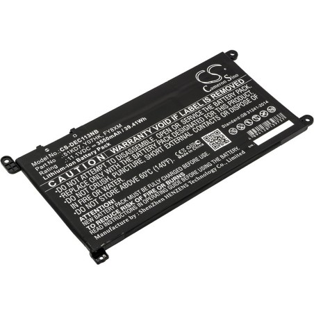 Batterie pour Dell 51KD7 (3550 mAh/39.41 Wh, 11.1 V)