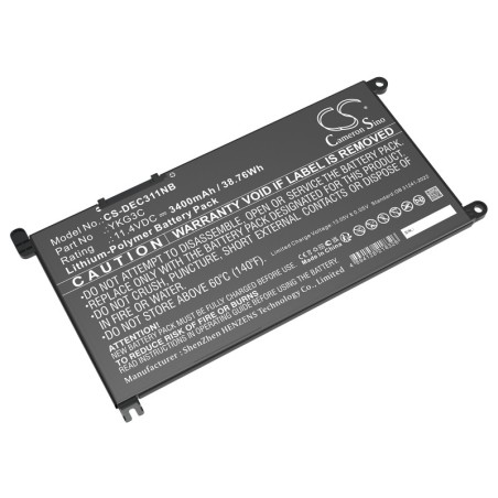 Batterie pour Dell RF9H3 (3400 mAh/38.76 Wh, 11.4 V)