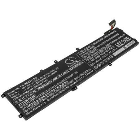 Batterie pour Dell 0NCC3D (8000 mAh/91.2 Wh, 11.4 V)