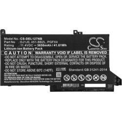 Batterie pour Dell Latitude E7400 (3650 mAh/41.61 Wh, 11.4 V)