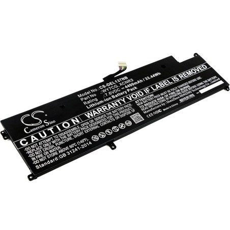Batterie pour Dell XCNR3 (4400 mAh/33.44 Wh, 7.6 V)