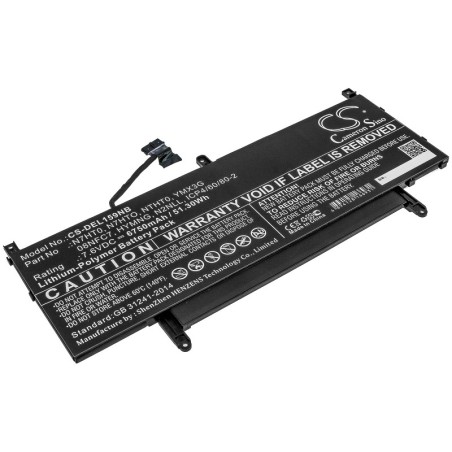 Batterie pour Dell N7HT0 (6750 mAh/51.3 Wh, 7.6 V)