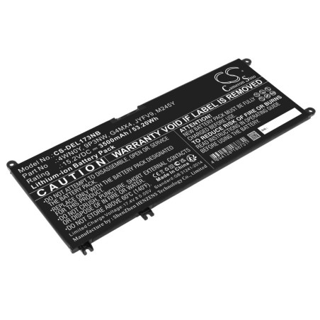 Batterie pour Dell M245Y (3500 mAh/53.2 Wh, 15.2 V)