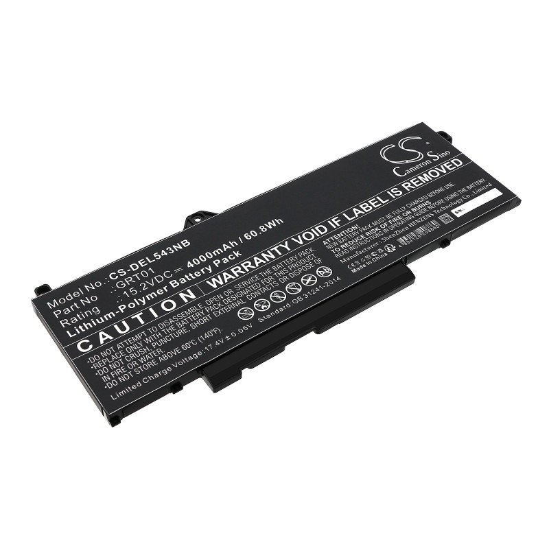 Batterie pour Dell 53XP7 (4000 mAh/60.8 Wh, 15.2 V)