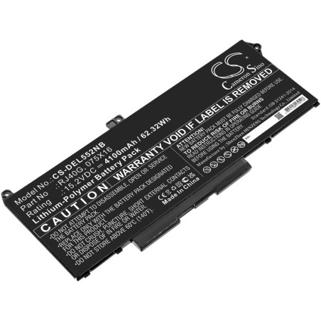 Batterie pour Dell Precision 15 3560 4MTF7 (4100 mAh/62.32 Wh, 15.2 V)