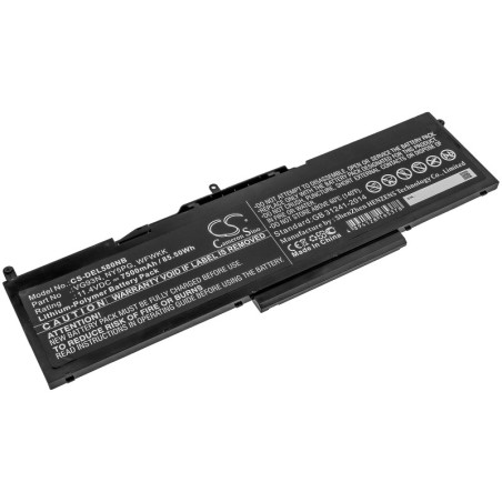 Batterie pour Dell Precision 15 3520 (7500 mAh/85.5 Wh, 11.4 V)