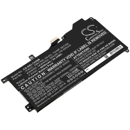 Batterie pour Dell 09NTKM (4650 mAh/35.34 Wh, 7.6 V)