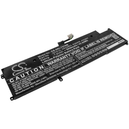 Batterie pour Dell N3KPR (5650 mAh/42.94 Wh, 7.6 V)