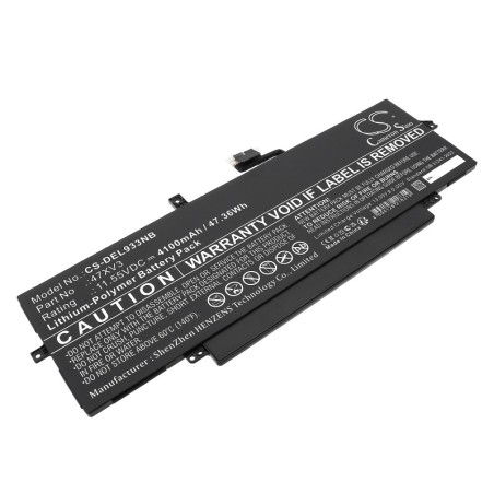 Batterie pour Dell 47XV3 (4100 mAh/47.36 Wh, 11.55 V)