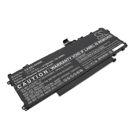 Batterie pour Dell K2CPY (5150 mAh/59.48 Wh, 11.55 V)