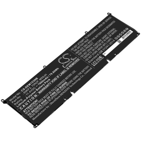 Batterie pour Dell 69KF2 (7000 mAh/79.8 Wh, 11.4 V)