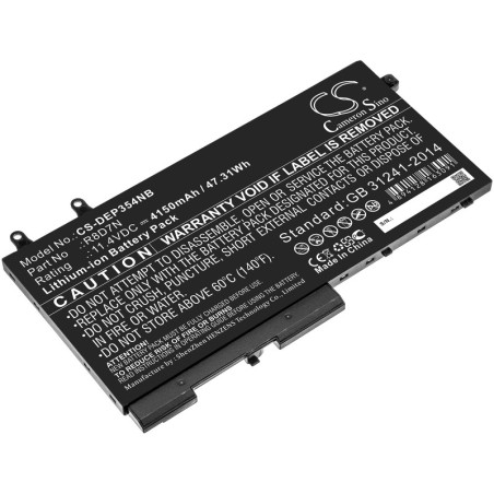 Batterie pour Dell H82T6 (4150 mAh/47.31 Wh, 11.4 V)