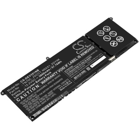 Batterie pour Dell TN70C (3800 mAh/57.76 Wh, 15.2 V)
