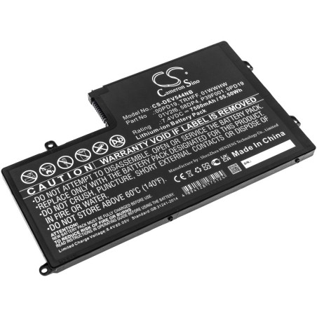 Batterie pour Dell 58DP4 (7500 mAh/55.5 Wh, 7.4 V)