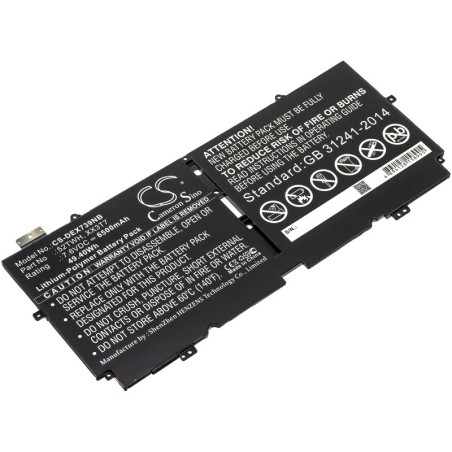 Batterie pour Dell 52TWH (6500 mAh/49.4 Wh, 7.6 V)