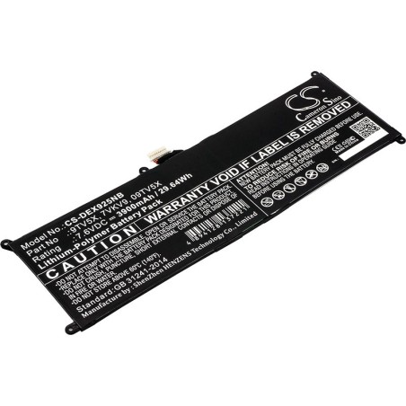 Batterie pour Dell T02H (3900 mAh/29.64 Wh, 7.6 V)