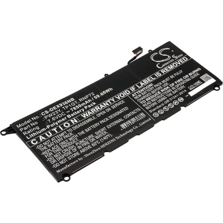 Batterie pour Dell RNP72 (7850 mAh/59.66 Wh, 7.6 V)