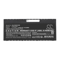 Batterie pour Fujitsu Lifebook E558 E5580M251FNL (3450 mAh/49.68 Wh, 14.4 V)