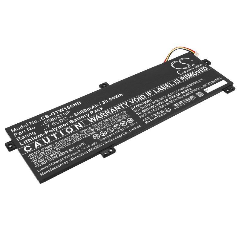 Batterie pour Gateway U3576127 (5000 mAh/38 Wh, 7.6 V)