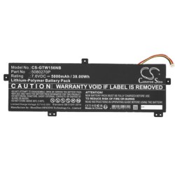 Batterie pour Gateway U3576127 (5000 mAh/38 Wh, 7.6 V)