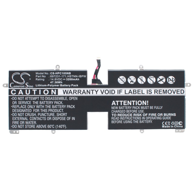 Batterie pour HP TP-C105 (3200 mAh/47.36 Wh, 14.8 V)