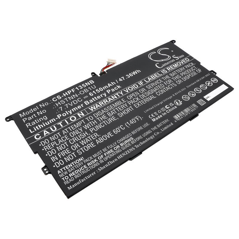 Batterie pour HP HSTNN-OB1U (6150 mAh/47.36 Wh, 7.7 V)
