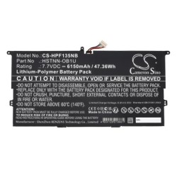 Batterie pour HP HSTNN-OB1U (6150 mAh/47.36 Wh, 7.7 V)