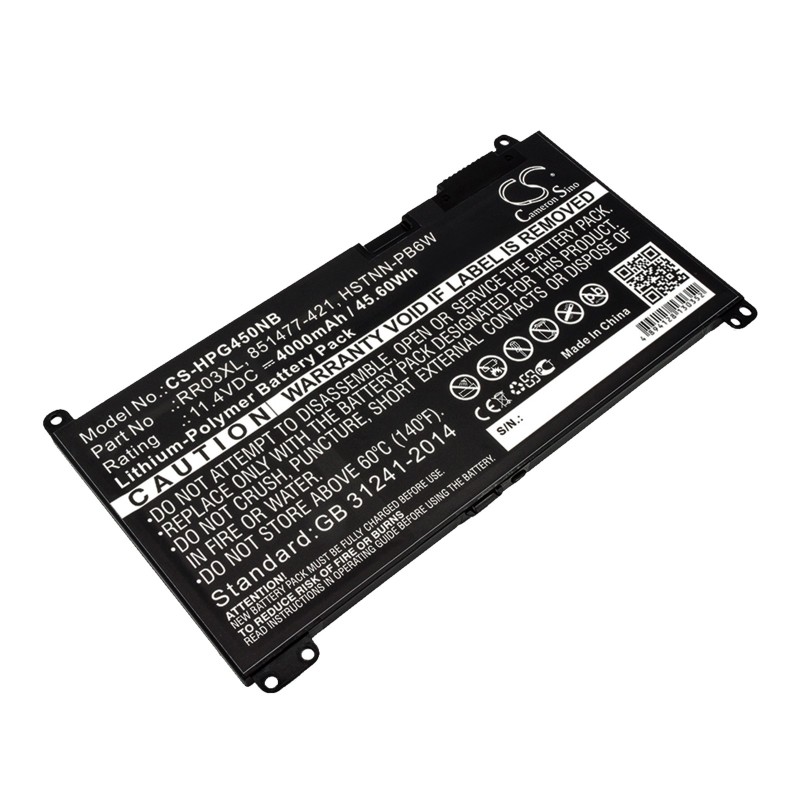 Batterie pour HP ProBook 450 G4(Y8A31EA) (4000 mAh/45.6 Wh, 11.4 V)