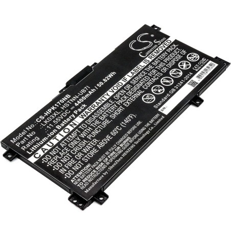 Batterie pour HP 2PT04EA (4400 mAh/50.82 Wh, 11.55 V)