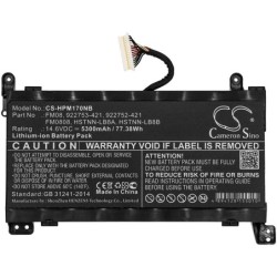 Batterie pour HP Omen 17-AN005NS (5300 mAh/77.38 Wh, 14.6 V)