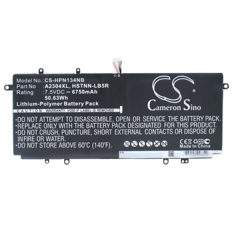 Batterie pour HP A2304051XL (6750 mAh/50.63 Wh, 7.5 V)