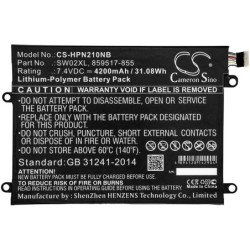 Batterie pour HP Notebook X2 10-P010WM (4200 mAh/31.08 Wh, 7.4 V)
