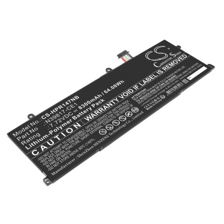 Batterie pour HP Pavilion Plus 14-EU007TX (8300 mAh/64.08 Wh, 7.72 V)