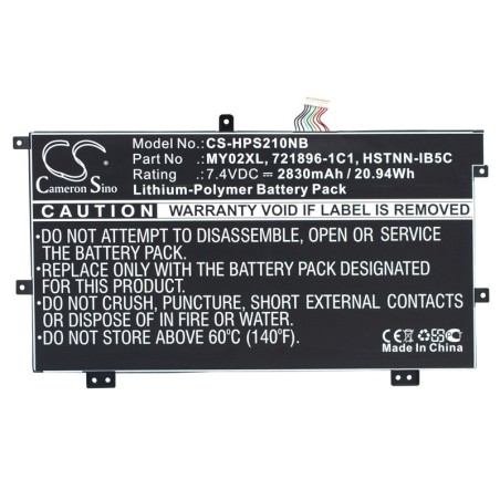 Batterie pour HP HSTNN-IB5C (2830 mAh/20.94 Wh, 7.4 V)