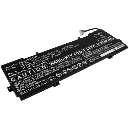 Batterie pour HP HSTNN-DB7R (6750 mAh/77.96 Wh, 11.55 V)