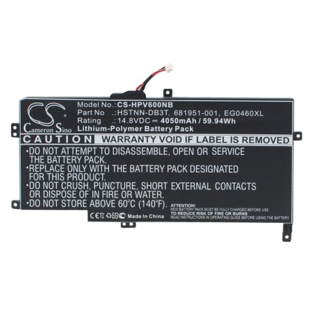 Batterie pour HP Envy 6-1227TX (4050 mAh/59.94 Wh, 14.8 V)