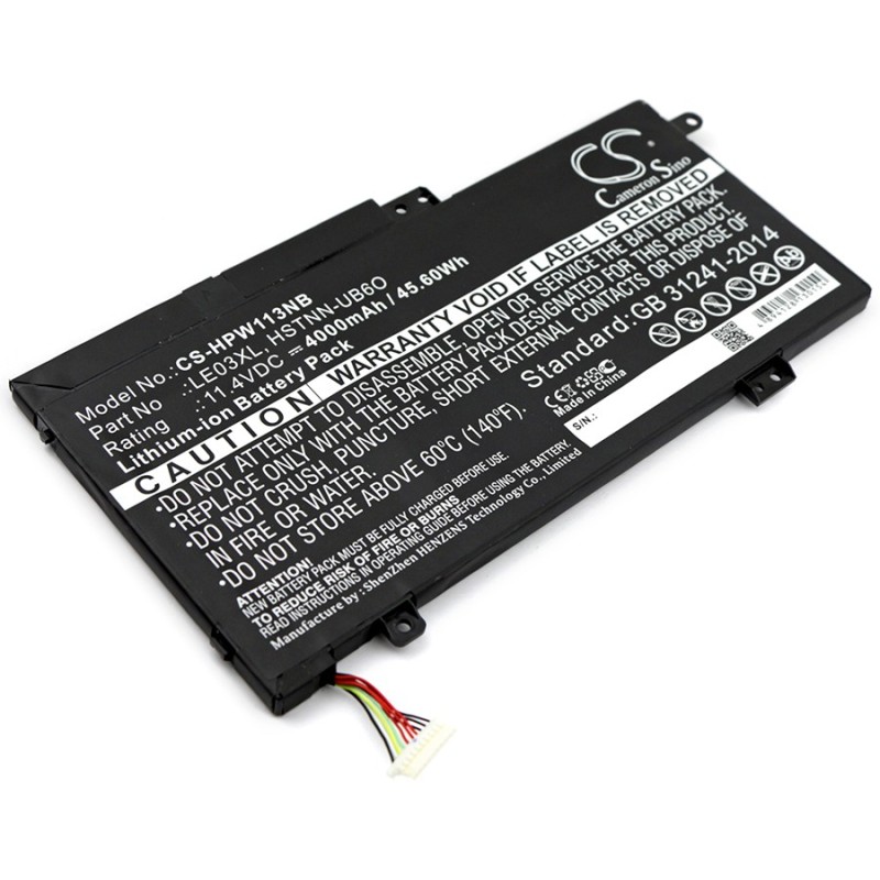 Batterie pour HP N6B66EA (4000 mAh/45.6 Wh, 11.4 V)