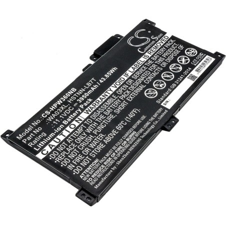Batterie pour HP Z9D30EA (3950 mAh/43.85 Wh, 11.1 V)