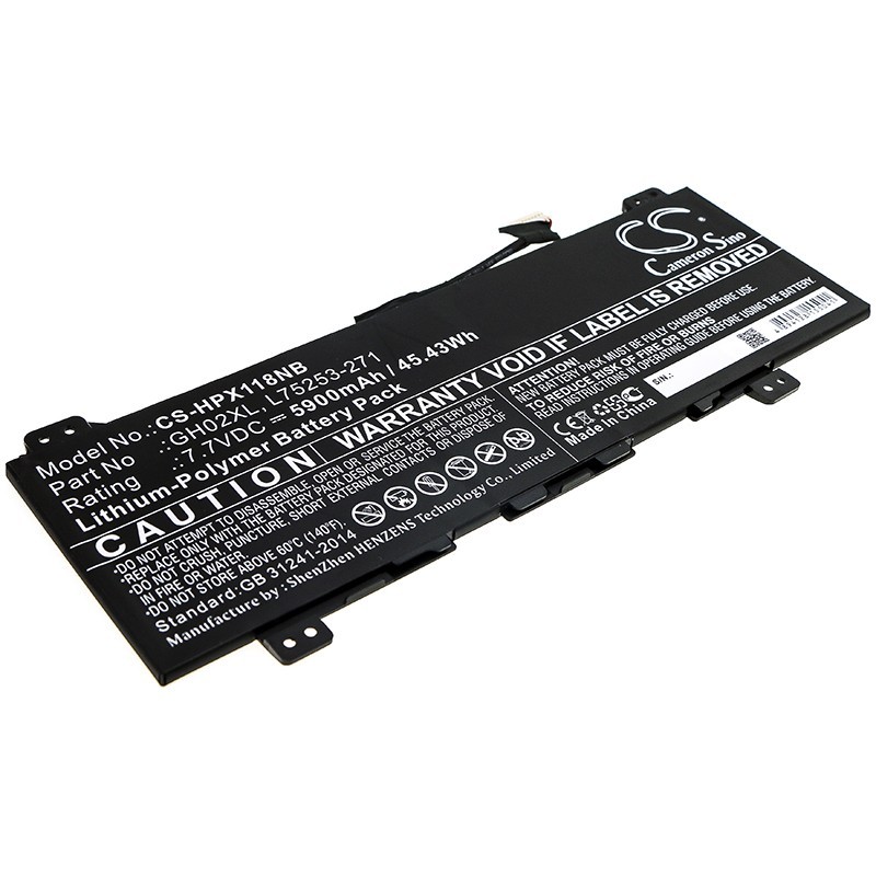 Batterie pour HP Chromebook 14 G6 10X23EA (5900 mAh/45.43 Wh, 7.7 V)