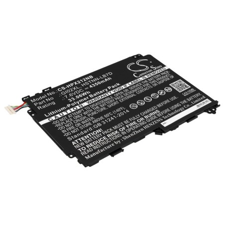 Batterie pour HP GI02XL (4350 mAh/33.06 Wh, 7.6 V)