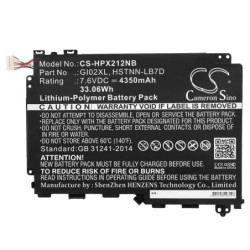 Batterie pour HP Pavilion X2 - 12-B096MS (4350 mAh/33.06 Wh, 7.6 V)